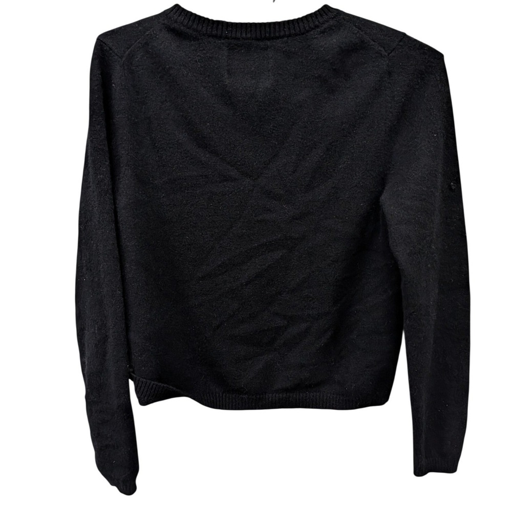Jumper 1234 French Bulldog Wool Cashmere Sweater Black Crew Neck Frenchie- XS - Picture 4 of 7